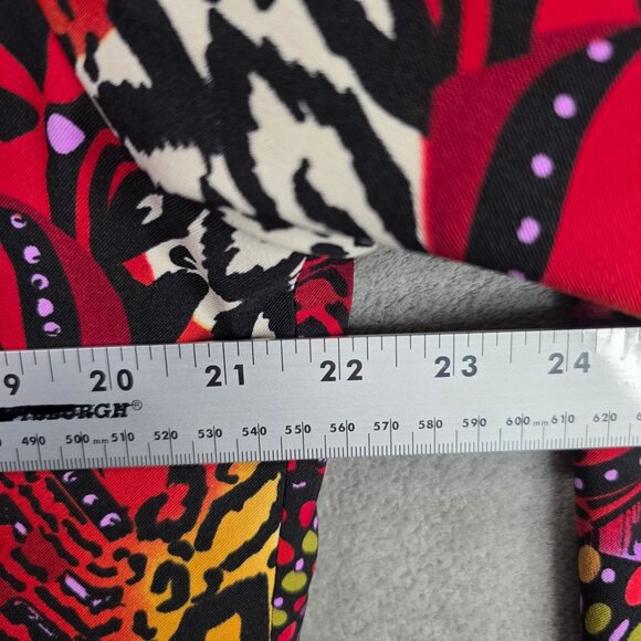 Womens Erin London Zip Up Jacket Multicolor Abstract Design Polyester Blend M - Picture 5 of 8